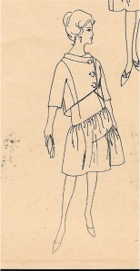 These small sketches included on the instruction sheets of many vintage Vogue patterns are so helpful in the visual information they provide.